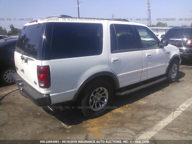 1FMRU15WX1LA46378 - 2001 FORD EXPEDITION XLT WHITE photo 4