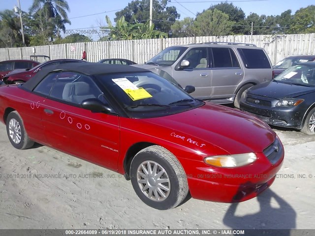 3C3EL45H4VT536418 - 1997 CHRYSLER SEBRING JX RED photo 1