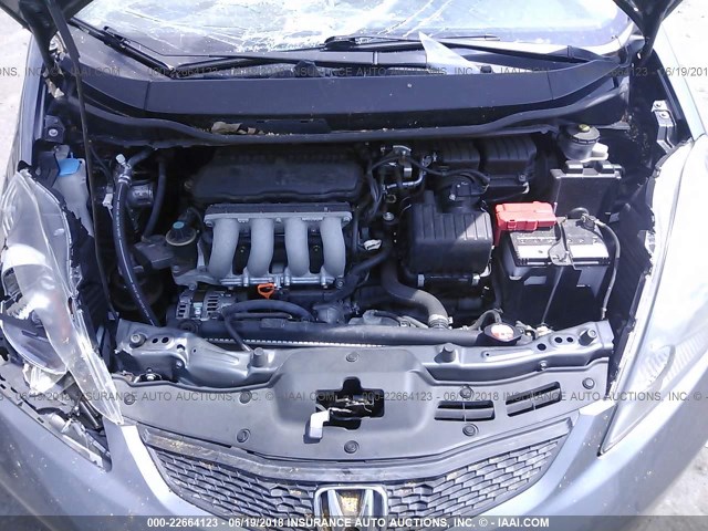 JHMGE8H32CC003948 - 2012 HONDA FIT GRAY photo 10