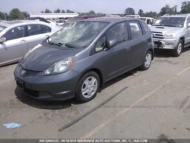 JHMGE8H32CC003948 - 2012 HONDA FIT GRAY photo 2