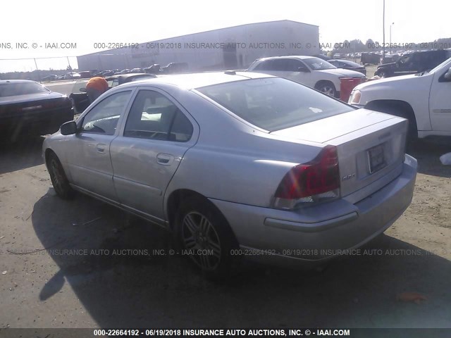 YV1RS592872618310 - 2007 VOLVO S60 2.5T SILVER photo 3