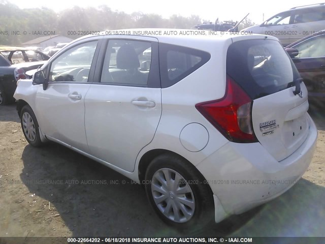 3N1CE2CP3EL437443 - 2014 NISSAN VERSA NOTE S/S PLUS/SV/SL WHITE photo 3