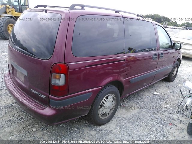 1GNDV23E55D124259 - 2005 CHEVROLET VENTURE LS RED photo 4