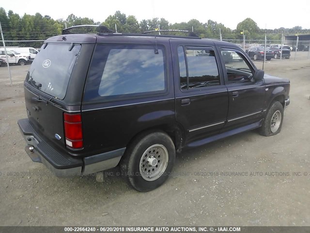 1FMDU34XXPUD63631 - 1993 FORD EXPLORER BURGUNDY photo 4