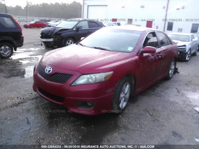 4T1BF3EK0AU506050 - 2010 TOYOTA CAMRY SE/LE/XLE RED photo 2