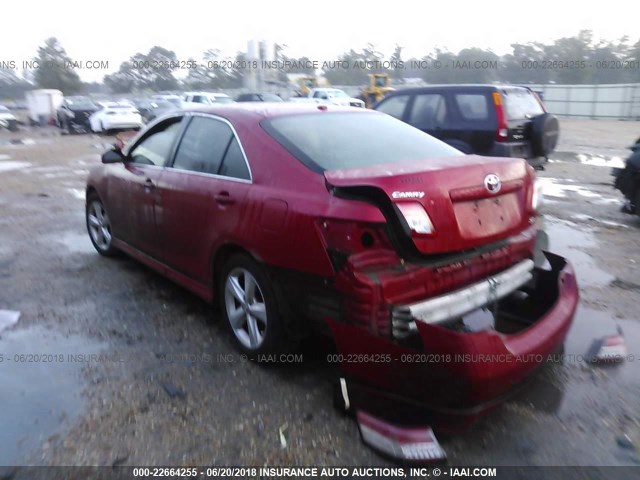 4T1BF3EK0AU506050 - 2010 TOYOTA CAMRY SE/LE/XLE RED photo 3
