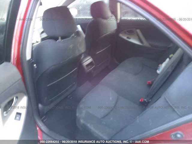 4T1BF3EK0AU506050 - 2010 TOYOTA CAMRY SE/LE/XLE RED photo 8
