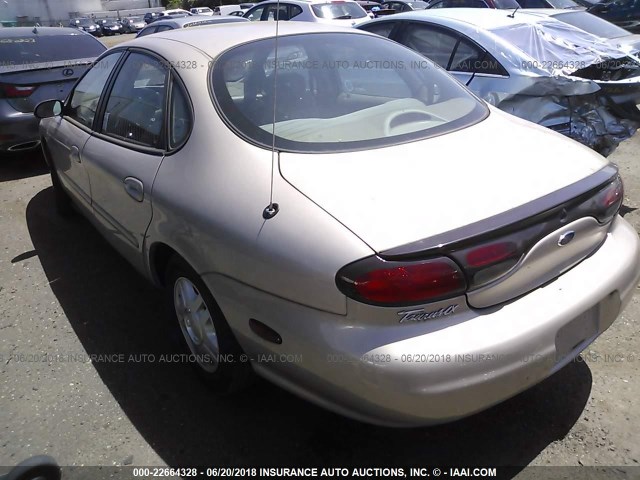 1FAFP52U7XA205229 - 1999 FORD TAURUS LX GOLD photo 3