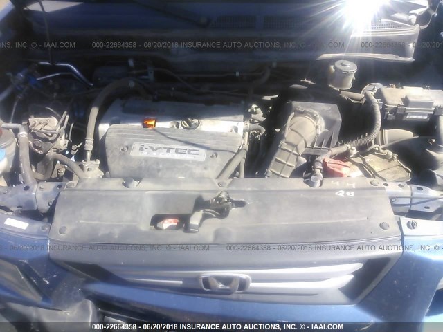 5J6YH28738L007568 - 2008 HONDA ELEMENT EX BLUE photo 10