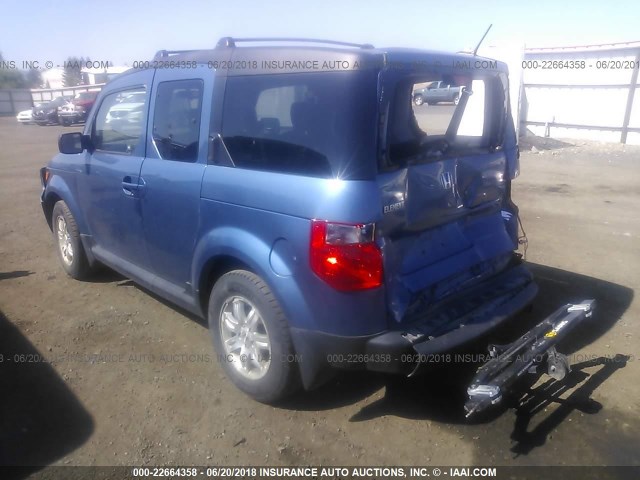 5J6YH28738L007568 - 2008 HONDA ELEMENT EX BLUE photo 3
