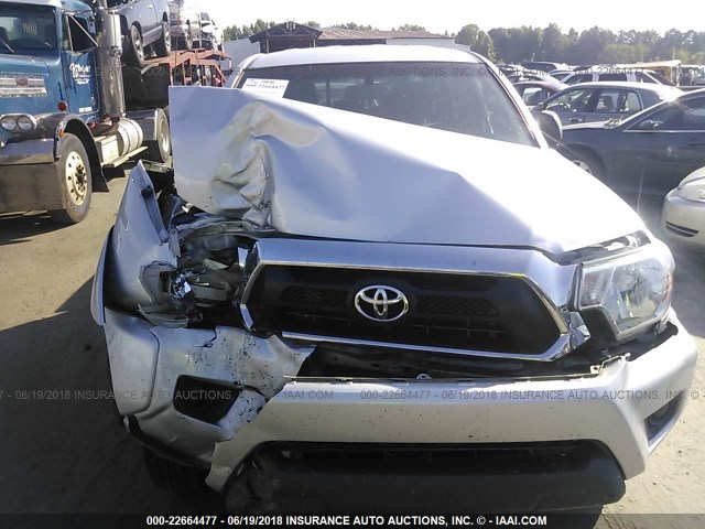 5TFJX4GN4DX015378 - 2013 TOYOTA TACOMA DOUBLE CAB SILVER photo 10