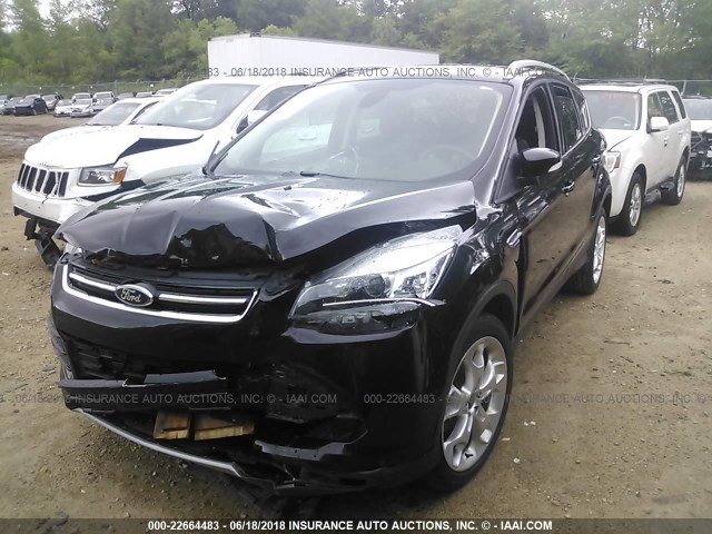 1FMCU9J99DUB15368 - 2013 FORD ESCAPE TITANIUM BLACK photo 2