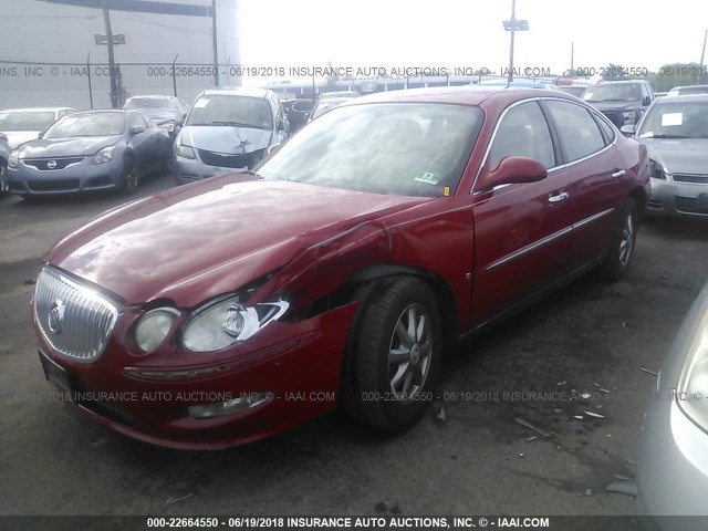 2G4WC582281141216 - 2008 BUICK LACROSSE CX RED photo 2