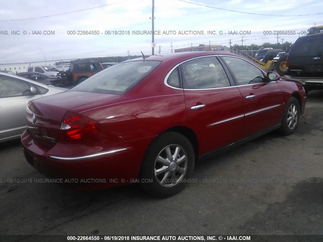 2G4WC582281141216 - 2008 BUICK LACROSSE CX RED photo 4