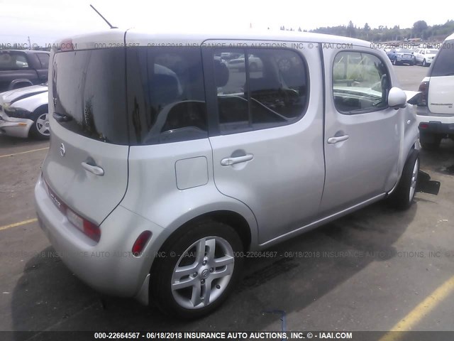 JN8AZ2KR7BT212949 - 2011 NISSAN CUBE S/SL/KROM SILVER photo 4