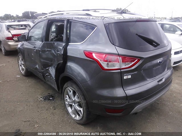 1FMCU9J9XDUC94827 - 2013 FORD ESCAPE TITANIUM GRAY photo 3