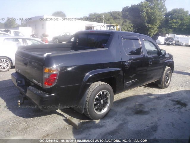 2HJYK16577H504634 - 2007 HONDA RIDGELINE RTL BLACK photo 4