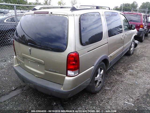 1GMDV33L36D182350 - 2006 PONTIAC MONTANA SV6 GOLD photo 4