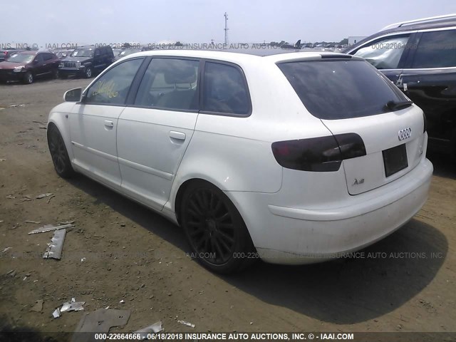 WAUNF78P66A021319 - 2006 AUDI A3 2.0 PREMIUM WHITE photo 3