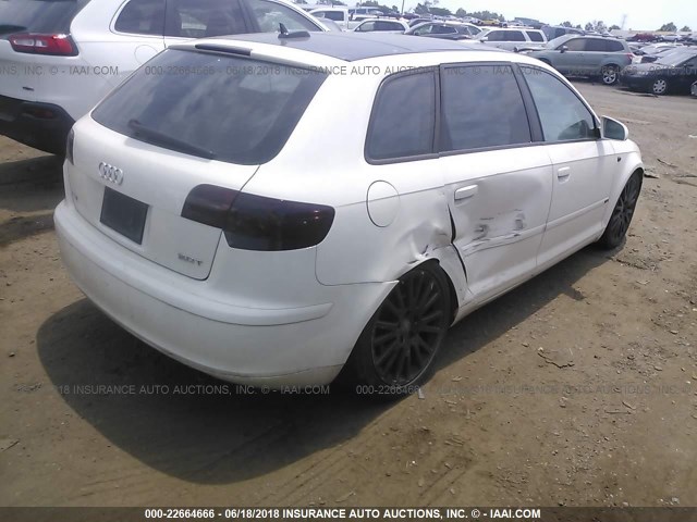 WAUNF78P66A021319 - 2006 AUDI A3 2.0 PREMIUM WHITE photo 4