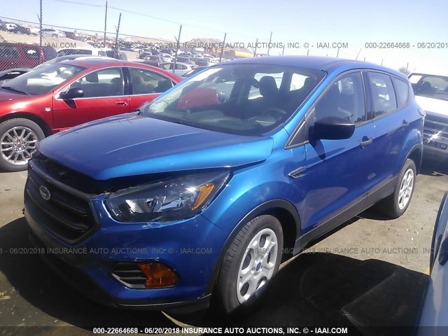 1FMCU0F77JUA09869 - 2018 FORD ESCAPE S BLUE photo 2