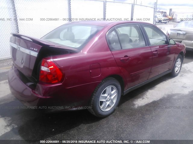 1G1ZT54855F139842 - 2005 CHEVROLET MALIBU LS 红色 照片 4