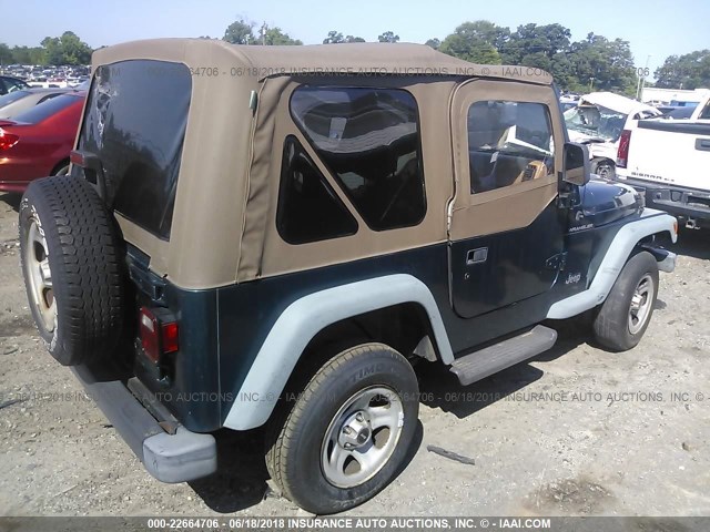 1J4FY29P9VP528045 - 1997 JEEP WRANGLER / TJ SE GREEN photo 4