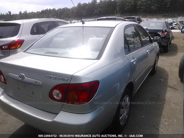 JTDBR32E642025505 - 2004 TOYOTA COROLLA CE/LE GRAY photo 4