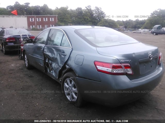 4T4BF3EK2BR099145 - 2011 TOYOTA CAMRY SE/LE/XLE TURQUOISE photo 3