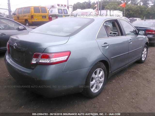 4T4BF3EK2BR099145 - 2011 TOYOTA CAMRY SE/LE/XLE TURQUOISE photo 4