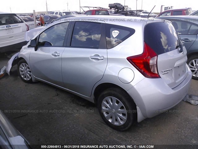 3N1CE2CP0EL398441 - 2014 NISSAN VERSA NOTE S/S PLUS/SV/SL SILVER photo 3