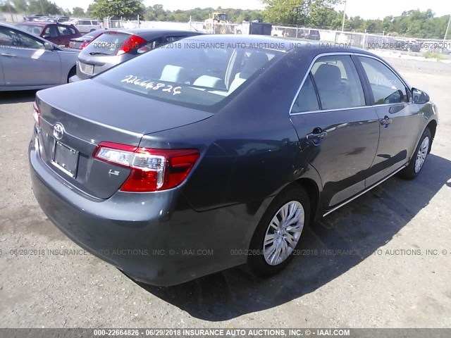4T1BF1FK9CU144838 - 2012 TOYOTA CAMRY SE/LE/XLE GRAY photo 4