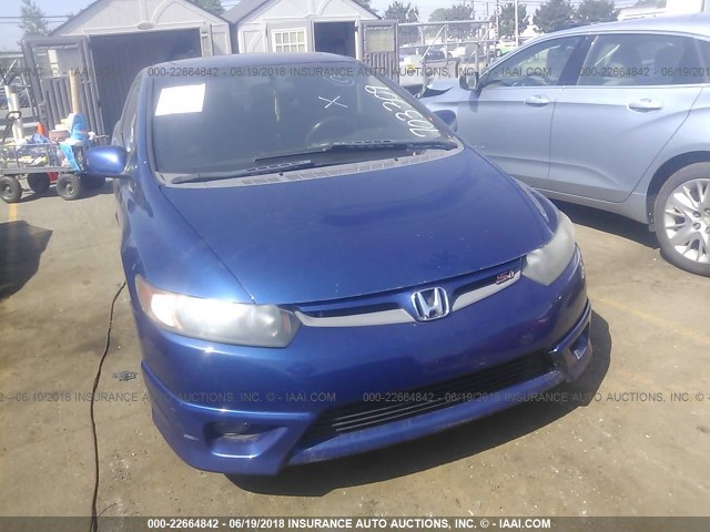 2HGFG21598H703309 - 2008 HONDA CIVIC SI BLUE photo 6