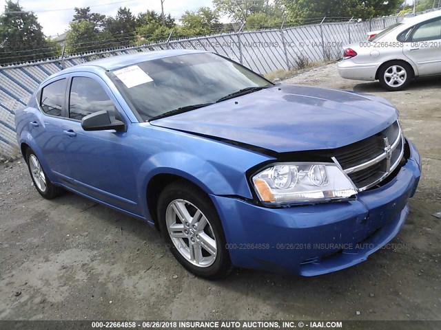 1B3LC56K98N227391 - 2008 DODGE AVENGER SXT BLUE photo 1