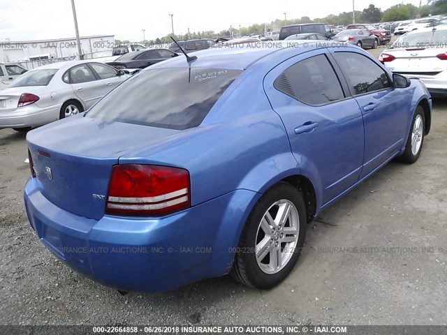 1B3LC56K98N227391 - 2008 DODGE AVENGER SXT BLUE photo 4