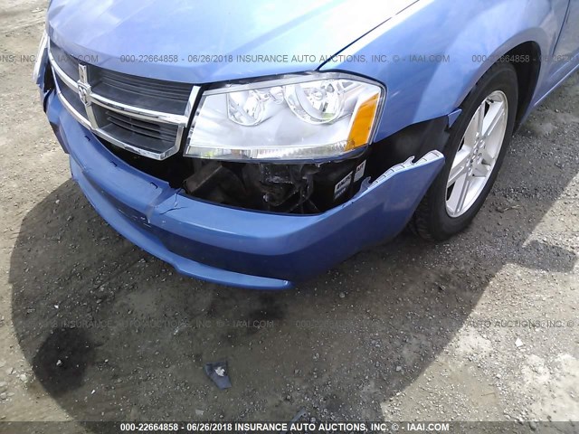 1B3LC56K98N227391 - 2008 DODGE AVENGER SXT BLUE photo 6