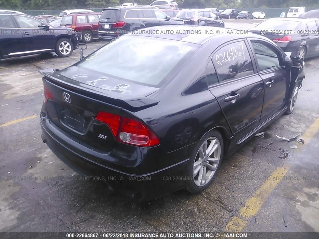 2HGFA55597H713155 - 2007 HONDA CIVIC SI BLACK photo 4