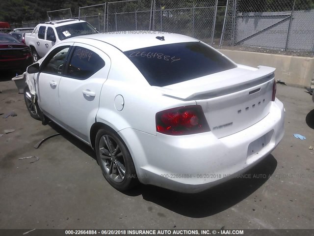 1B3BD1FG4BN593554 - 2011 DODGE AVENGER MAINSTREET WHITE photo 3