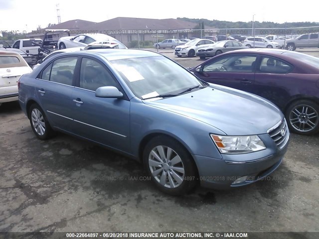 5NPEU46C09H574861 - 2009 HYUNDAI SONATA SE/LIMITED Light Blue photo 1