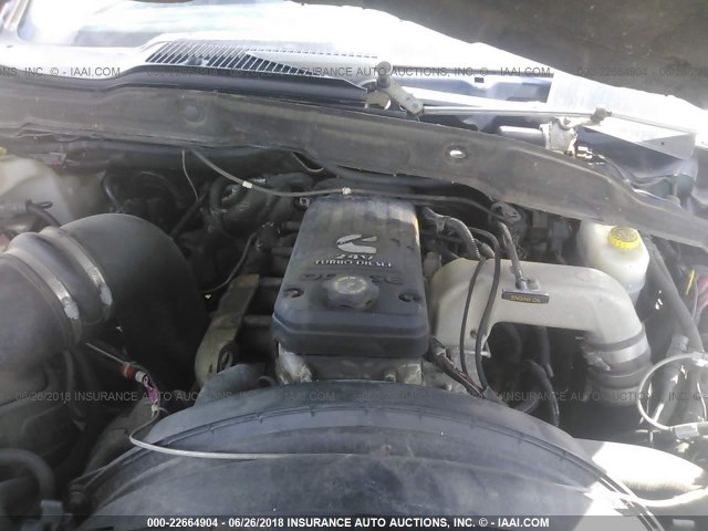 3D7KS28C85G730213 - 2005 DODGE RAM 2500 ST/SLT BLUE photo 10