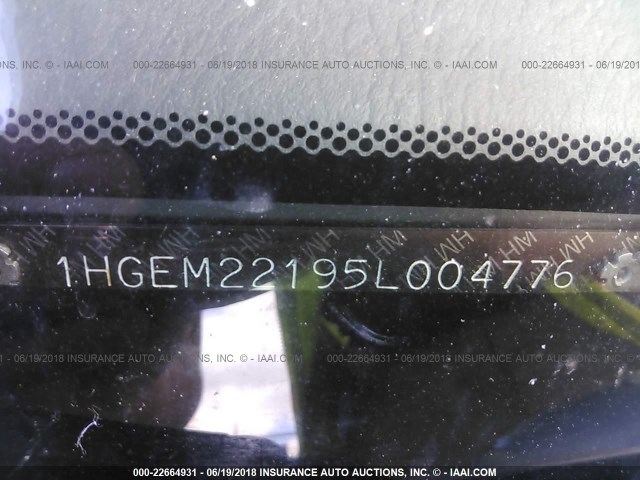 1HGEM22195L004776 - 2005 HONDA CIVIC DX VP Gümüş foto 9