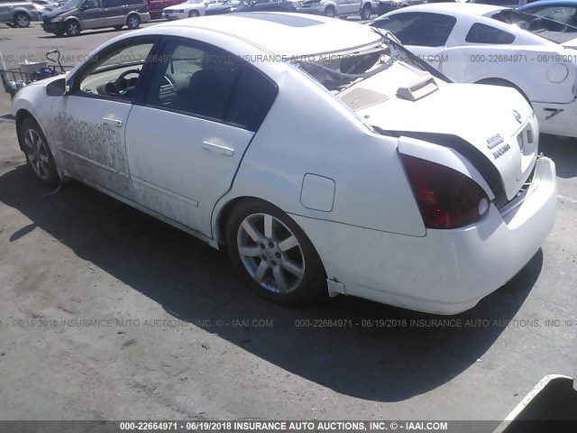 1N4BA41E26C854735 - 2006 NISSAN MAXIMA SE/SL WHITE photo 3