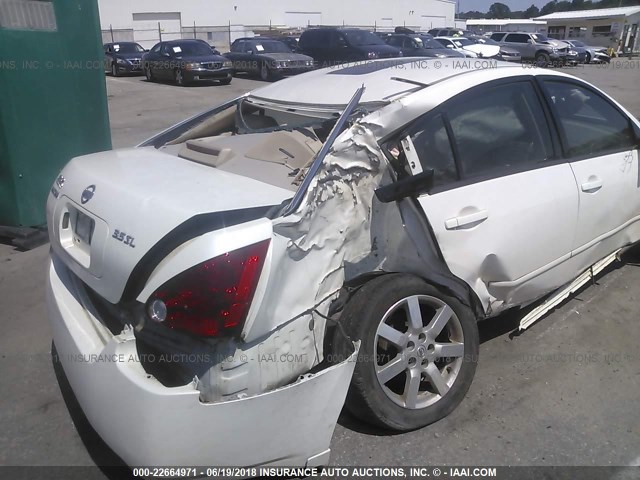 1N4BA41E26C854735 - 2006 NISSAN MAXIMA SE/SL WHITE photo 6