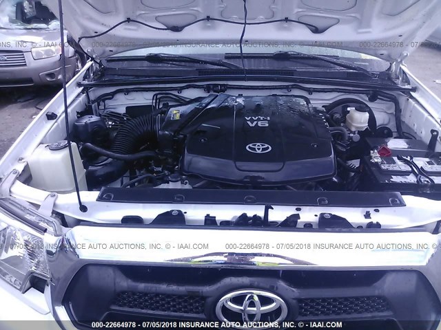 3TMLU4EN3DM132931 - 2013 TOYOTA TACOMA DOUBLE CAB თეთრი ფოტო 10