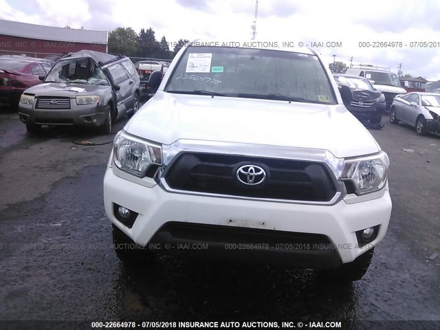 3TMLU4EN3DM132931 - 2013 TOYOTA TACOMA DOUBLE CAB თეთრი ფოტო 6