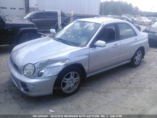 JF1GD67592H524250 - 2002 SUBARU IMPREZA RS SILVER photo 2