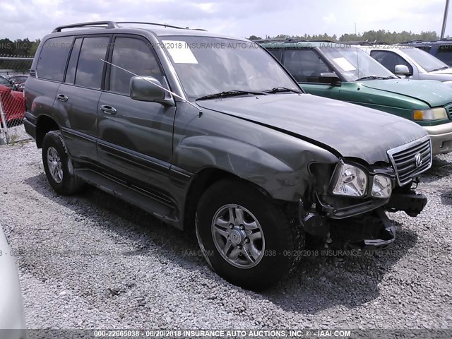 JTJHT00W313511908 - 2001 LEXUS LX 470 GRAY photo 1