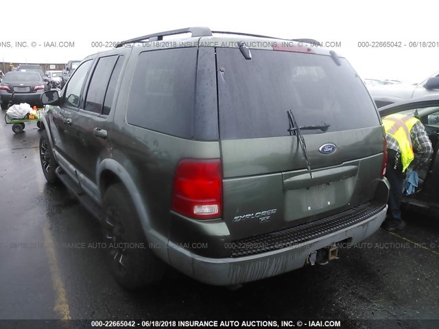 1FMZU73E82ZB29402 - 2002 FORD EXPLORER XLT GREEN photo 3