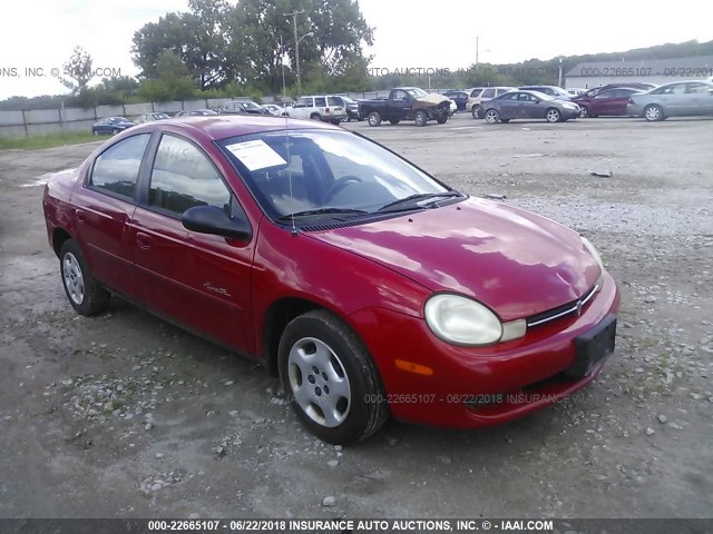 1P3ES46C51D207826 - 2001 PLYMOUTH NEON LX RED photo 1