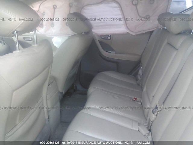 JN8AZ08W17W615381 - 2007 NISSAN MURANO SL/SE/S WHITE photo 8